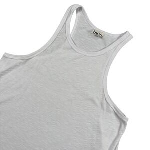 Free‎ People White Ribbed Racerback Flowy Tank Sleeveless Casual Everyday yoga